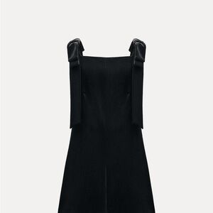 Zara velvet bow dress small
